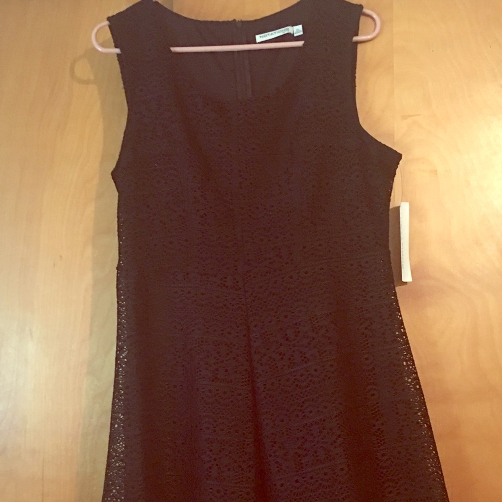 New with tags! Notations black lace dress.